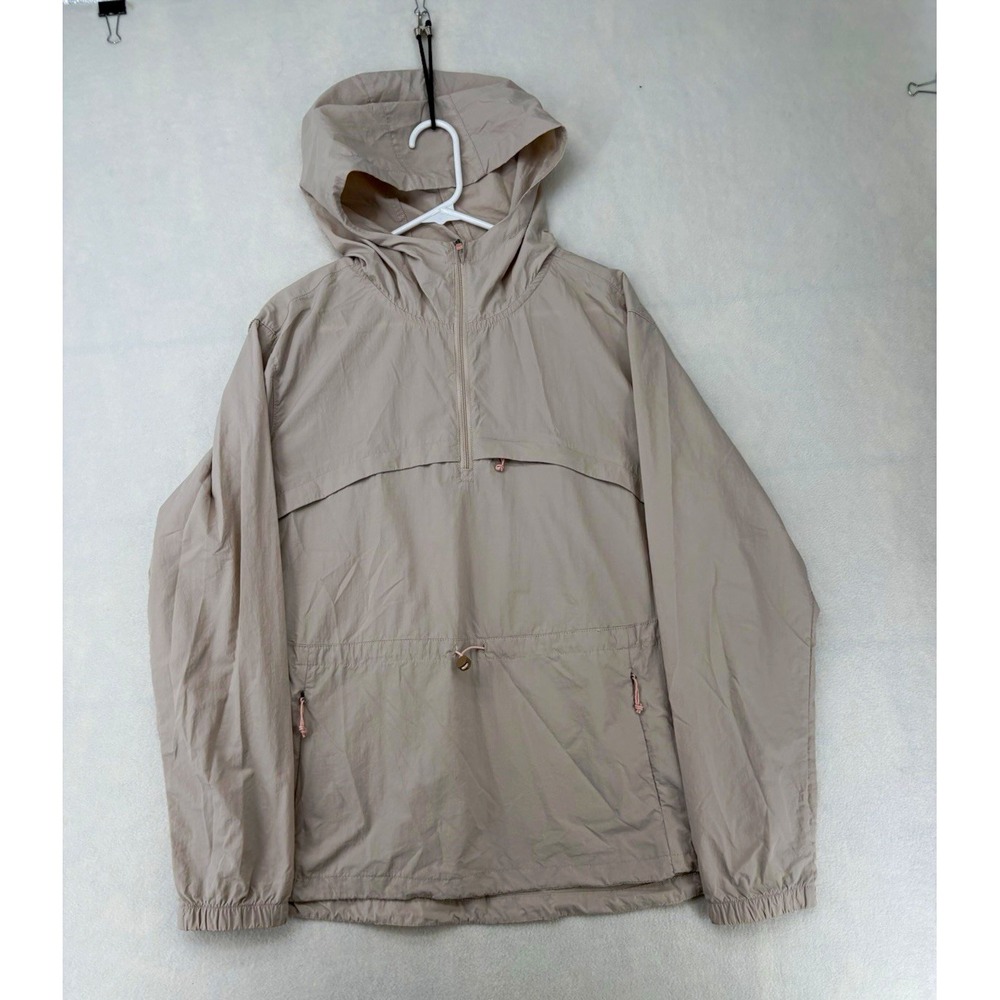 Avalanche Beige Hooded Lightweight Half Zip Anorak Jacket Men's XL